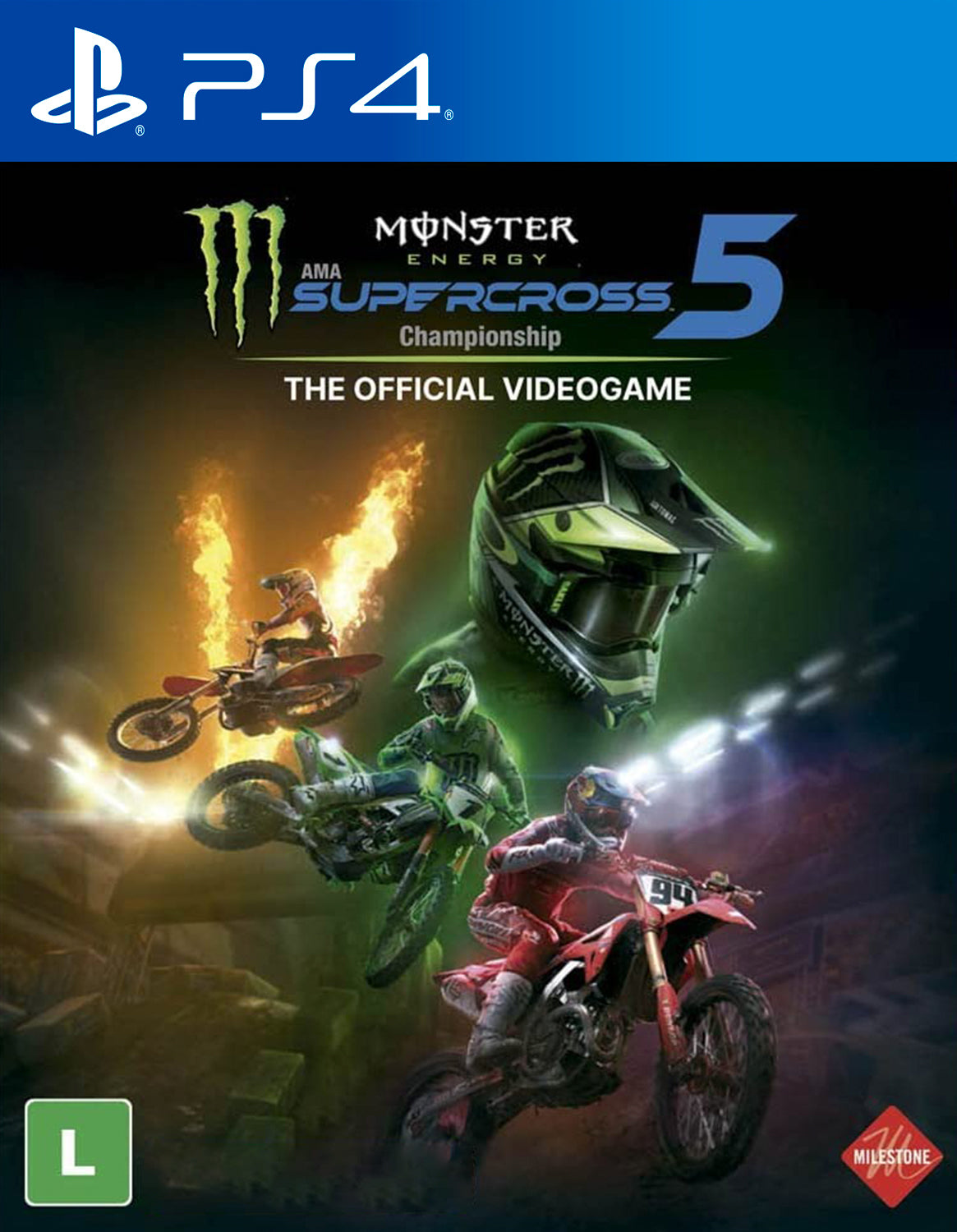 Monster Energy Supercross  5 - The Official Videogame - PS4 - Mídia Digital