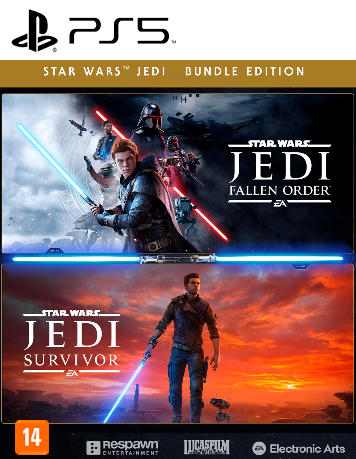 Star Wars Jedi Bundle - Fallen Order e Survivor - PS5 - Mídia Digital